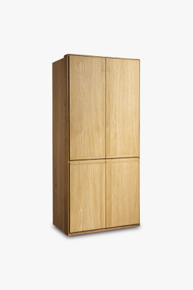 Moderner Kleiderschrank Typ 02 aus Eichenfurnier in Naturholzoptik